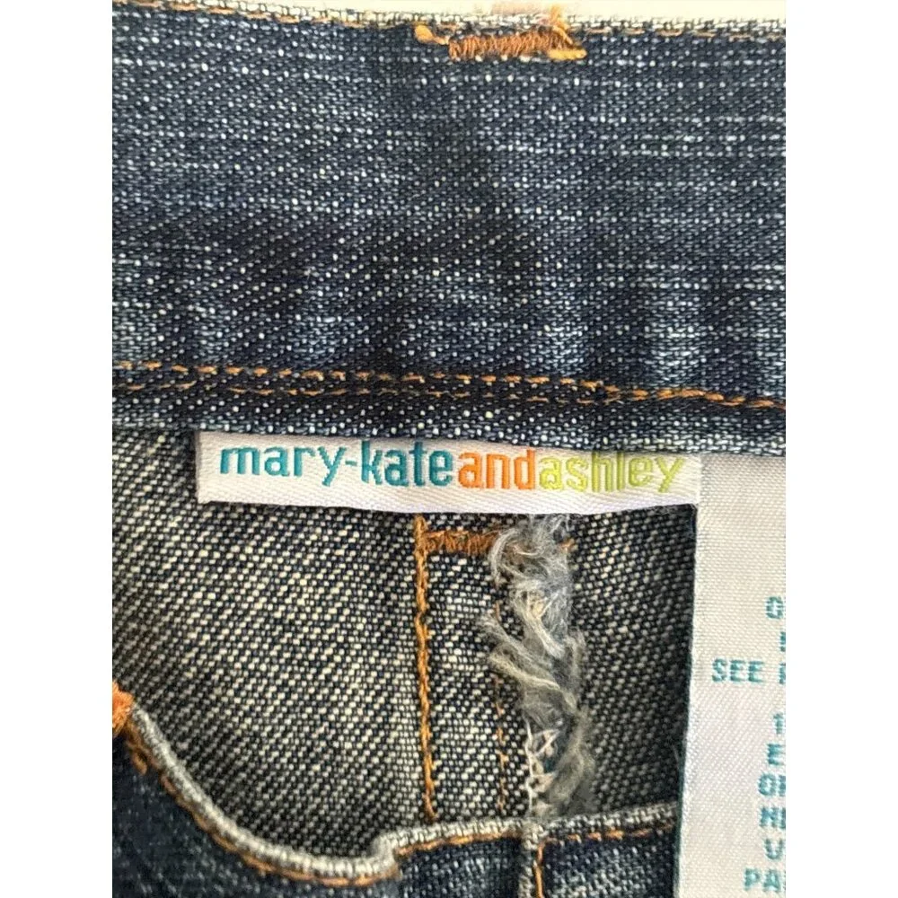 Vintage Y2K Mary-Kate and Ashley Denim Capri Jeans Girls 12 – Rainbow Belt Loops - Picture 3 of 7